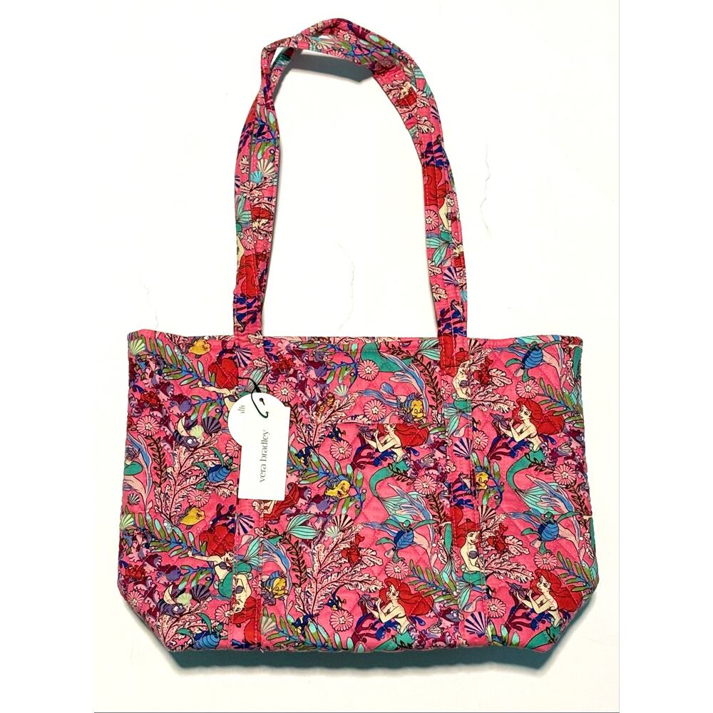 Vera Bradley Ariel’s Pink Lagoon Small Vera Tote Purse Bag Little Mermaid EXACT